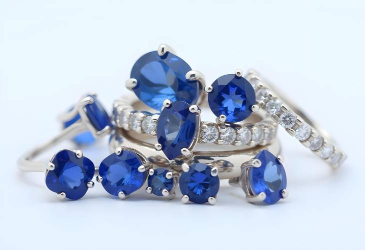 Radiant Sapphires A Collection of Rings and Earrings